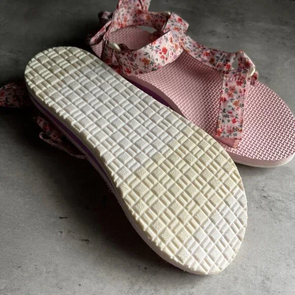 Time And Tru Cushion Sole Women’s Floral Strappy Slip On  Sandals Size 7 - Picture 10 of 15